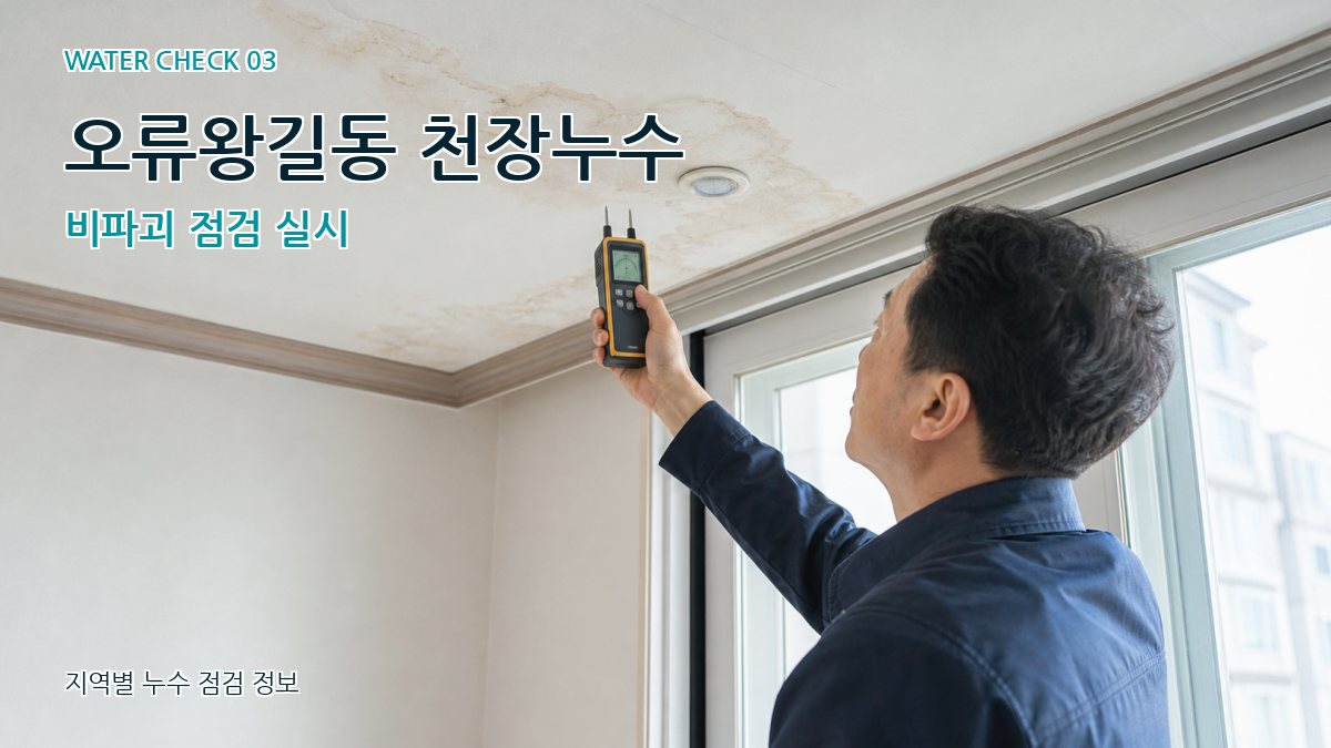 오류왕길동 천장누수 누수탐지 이미지