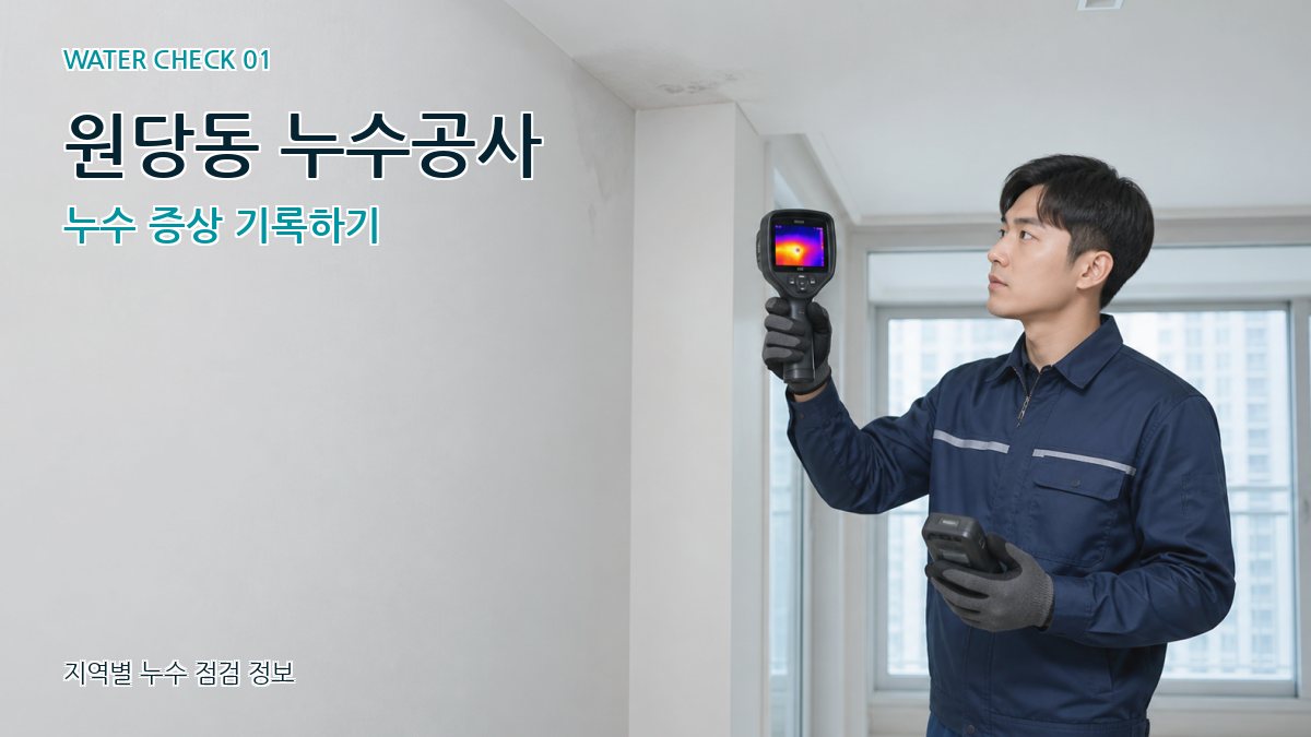 원당동 누수공사 누수 증상 기록하기
