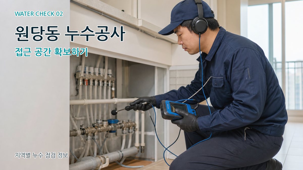 원당동 누수공사 접근 공간 확보하기