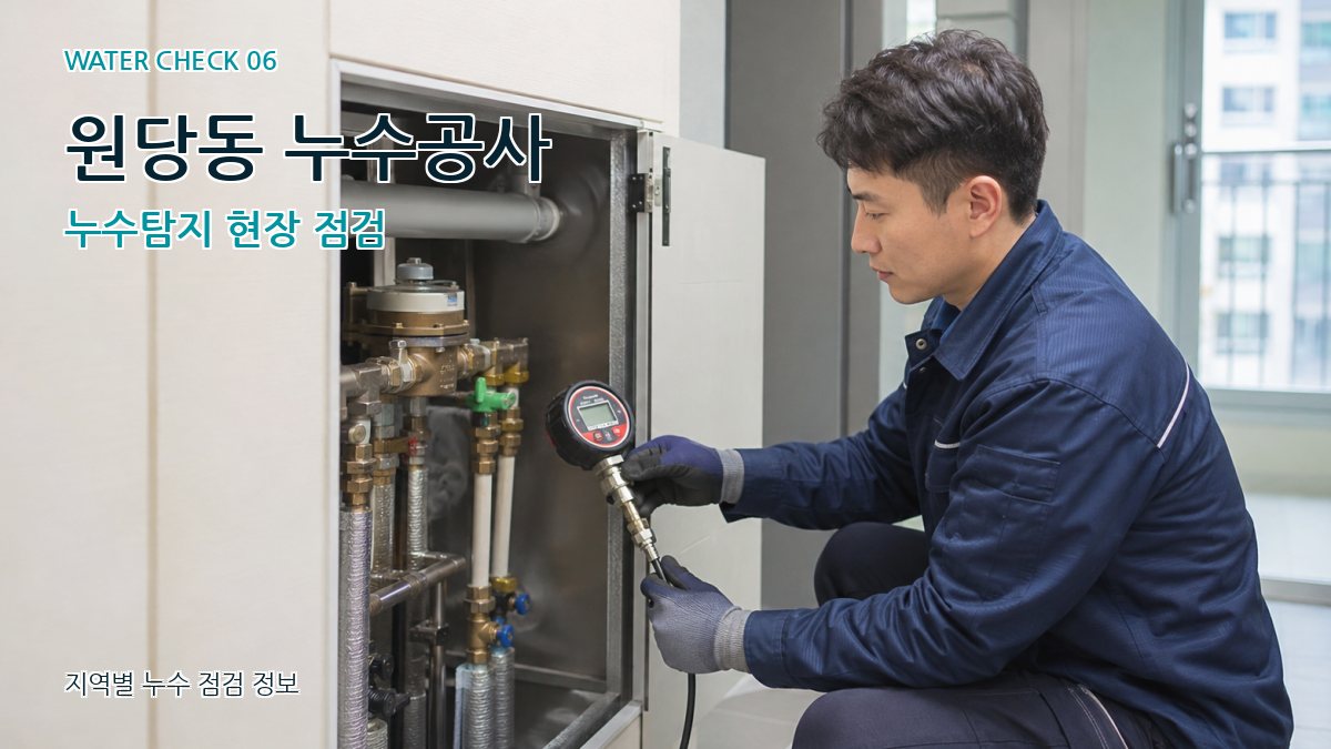 원당동 누수공사 누수탐지 현장 점검