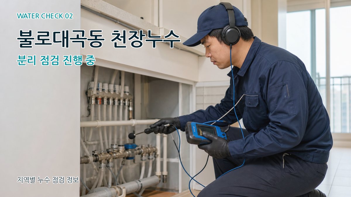 불로대곡동 화장실누수 누수탐지 이미지
