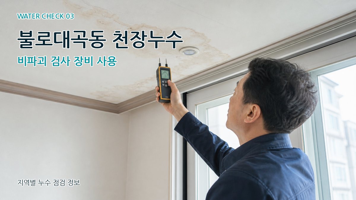 불로대곡동 천장누수 누수탐지 이미지