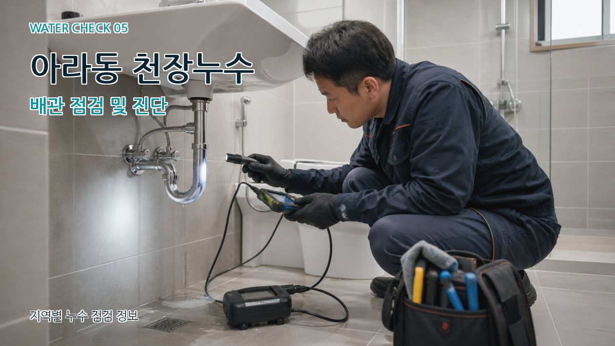 아라동 천장누수 배관 점검 및 진단