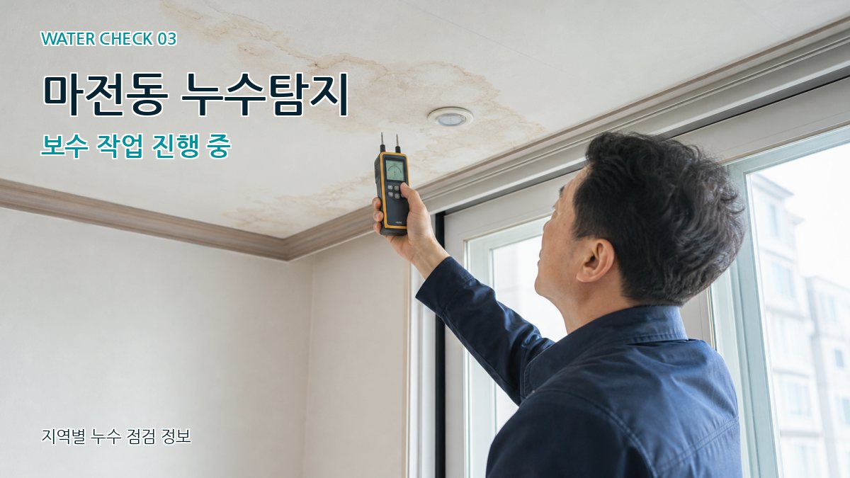 마전동 누수탐지 보수 작업 진행 중