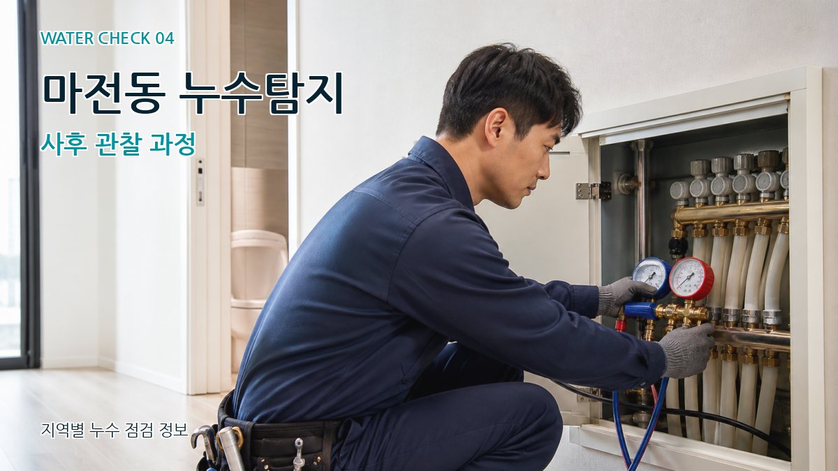 마전동 누수탐지 사후 관찰 과정