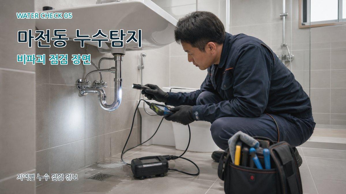 마전동 누수탐지 비파괴 점검 장면