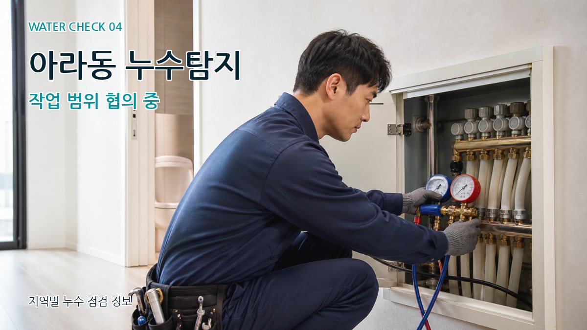 아라동 누수탐지 작업 범위 협의 중