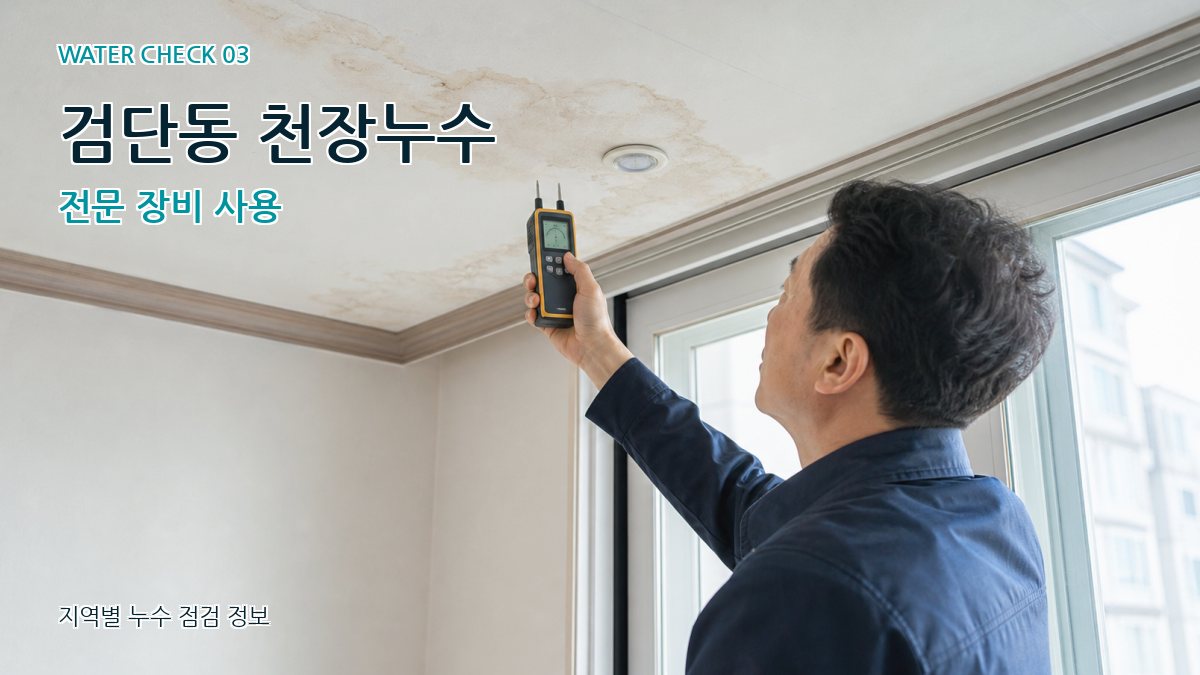 검단동 천장누수 전문 장비 사용