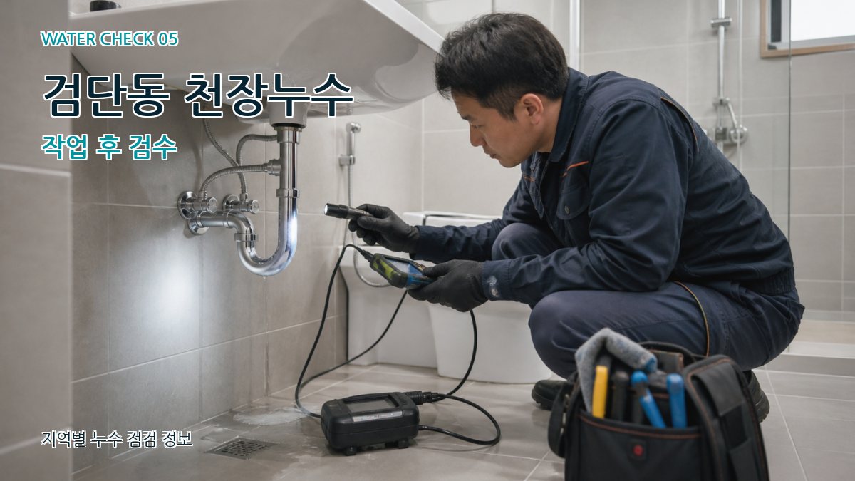 검단동 천장누수 작업 후 검수