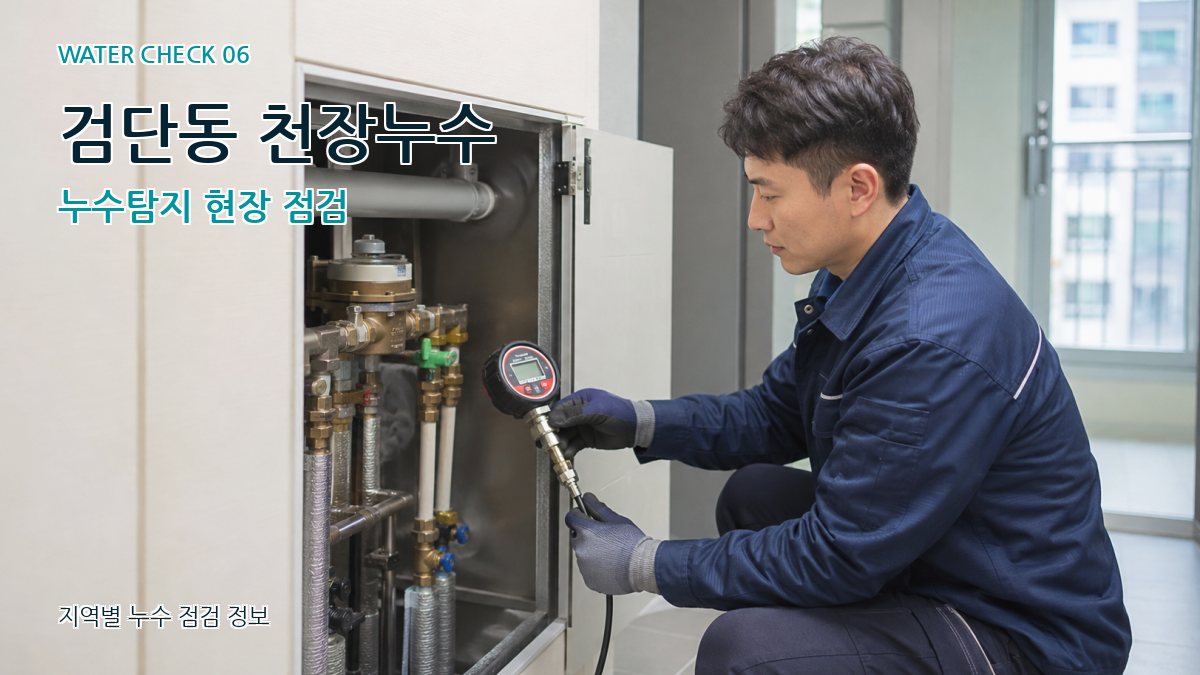 검단동 천장누수 누수탐지 현장 점검