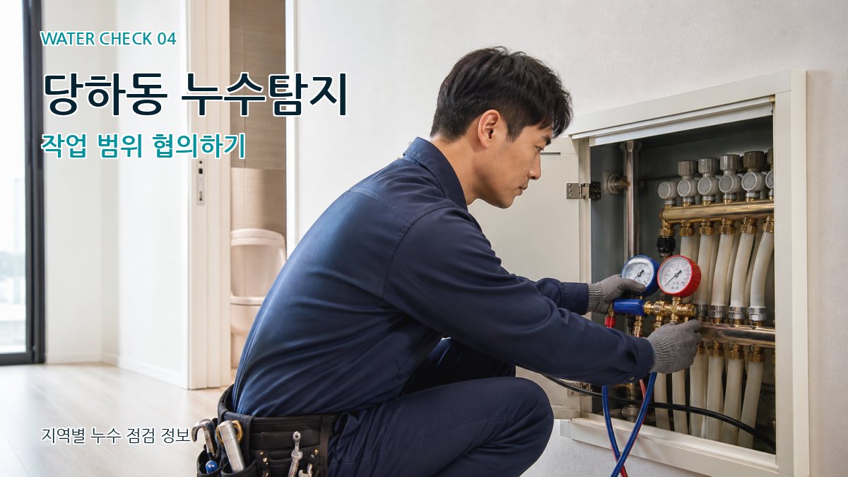 당하동 누수탐지 작업 범위 협의하기