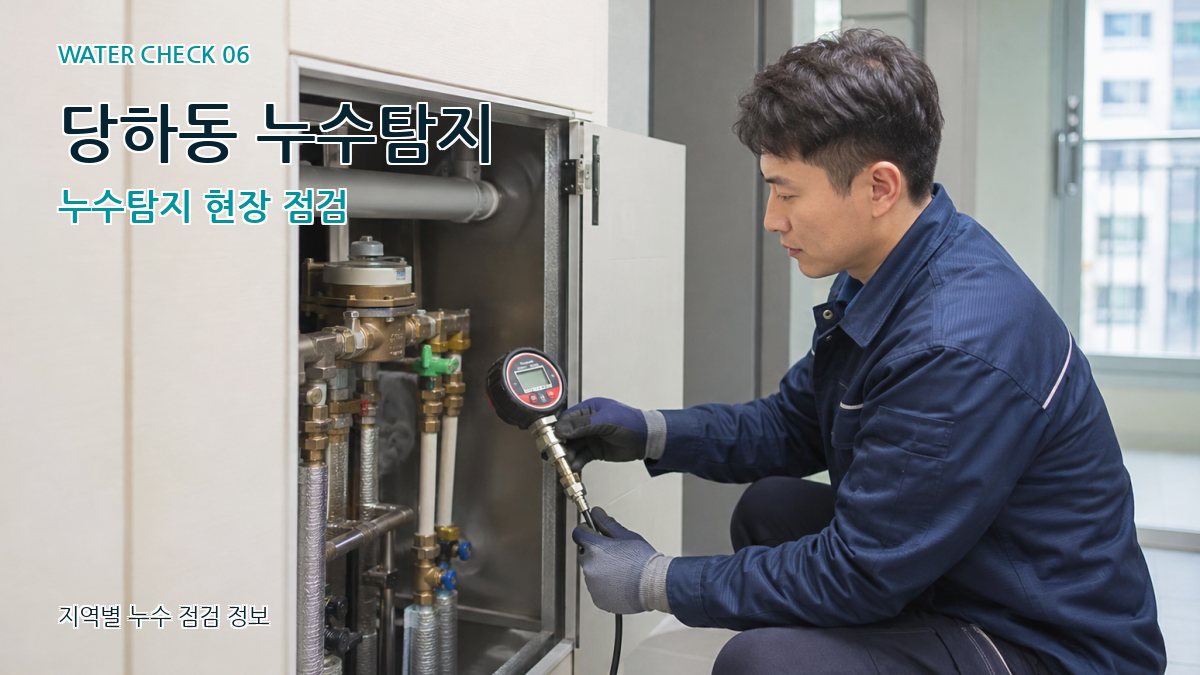 당하동 누수탐지 누수탐지 현장 점검