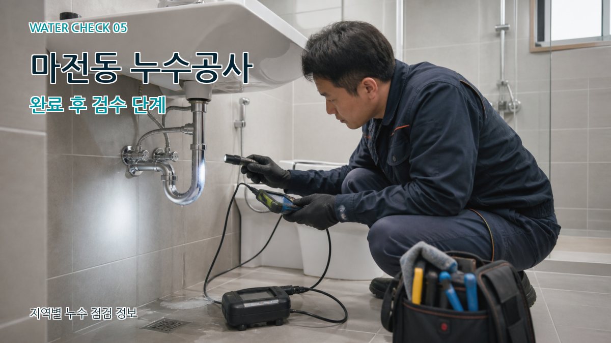 마전동 누수공사 완료 후 검수 단계