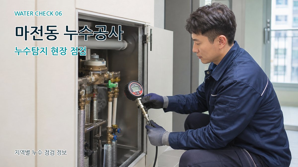 마전동 누수공사 누수탐지 현장 점검