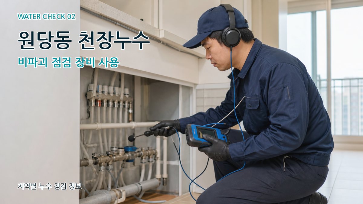 원당동 천장누수 비파괴 점검 장비 사용