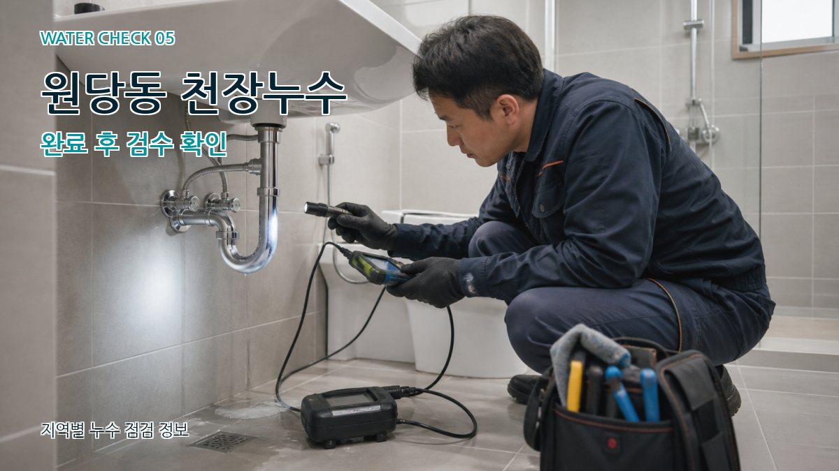 원당동 천장누수 완료 후 검수 확인