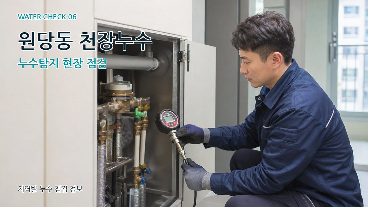 원당동 천장누수 누수탐지 현장 점검
