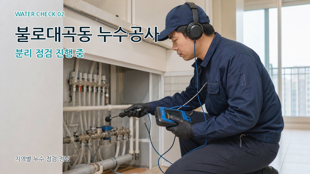 불로대곡동 화장실누수 누수탐지 이미지