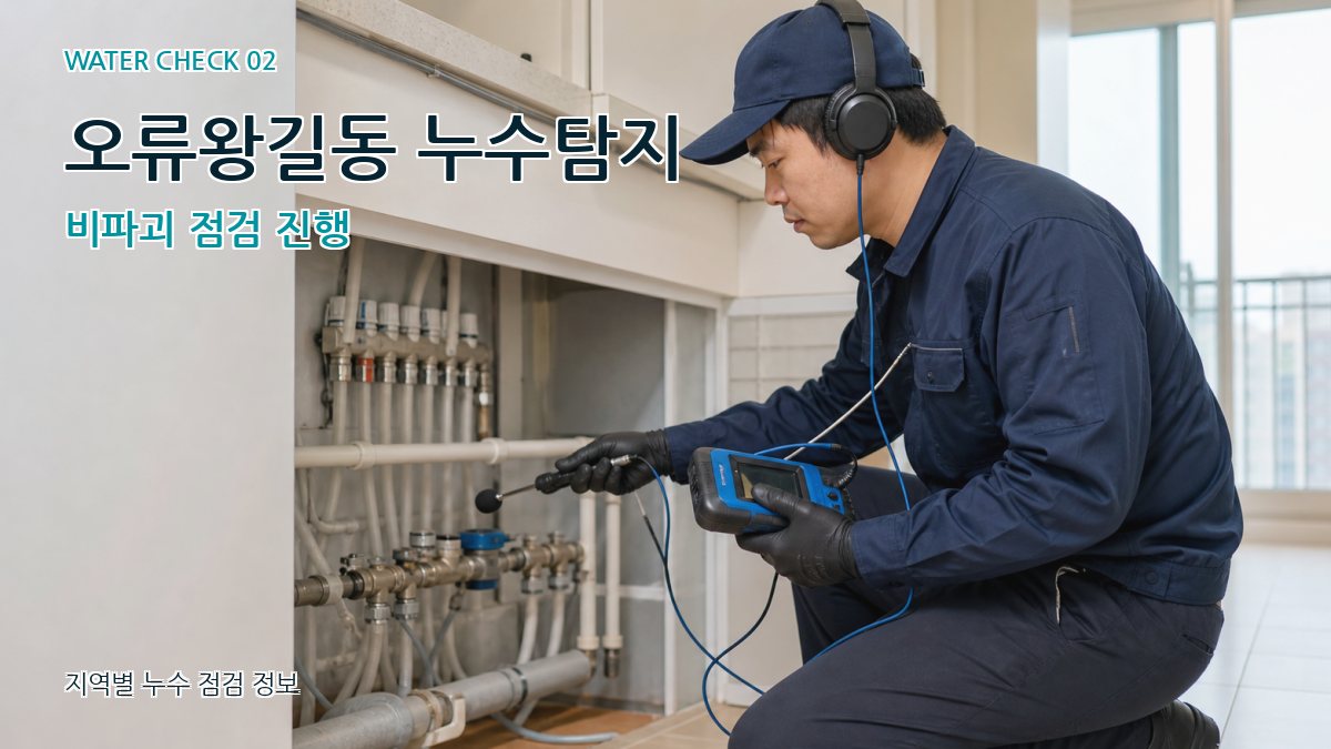 오류왕길동 화장실누수 누수탐지 이미지