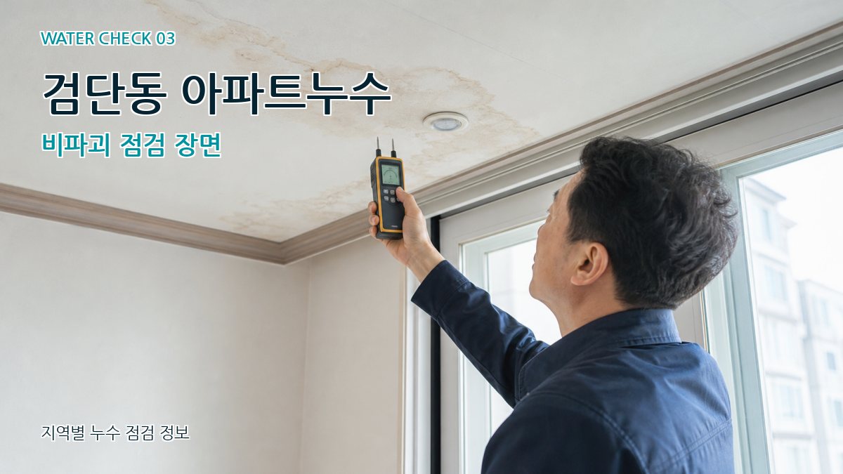 검단동 천장누수 누수탐지 이미지